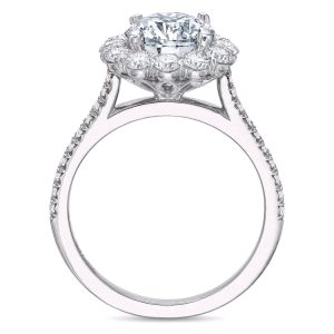 Blossom Diamond Halo Engagement Ring Setting