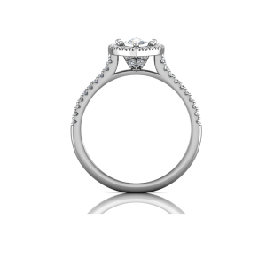 Pear Shape Halo Engagement Ring