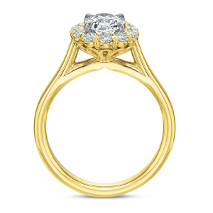 Oval Blossom Diamond Engagement Ring Setting