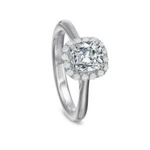 Olivia Cushion Halo Engagement Ring