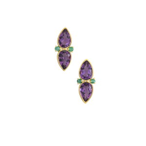 Amethyst Emerald Earrings