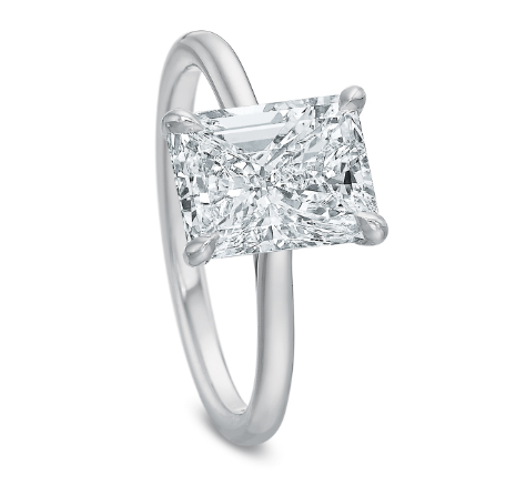 radiant-cut diamond engagement ring